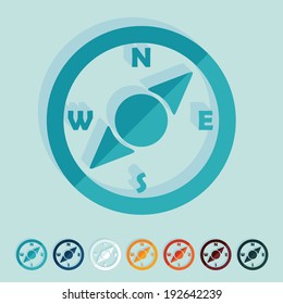 it is a flat design in modern style