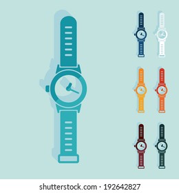 it is a flat design in modern style