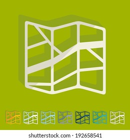 it is a flat design in modern style
