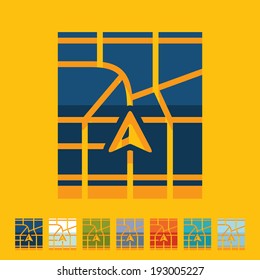 it is a flat design in modern style
