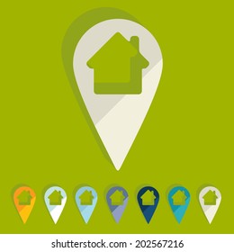 it is a flat design in modern style