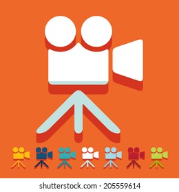 it is a flat design in modern style