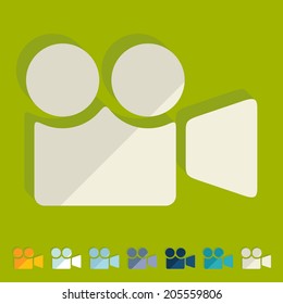 it is a flat design in modern style
