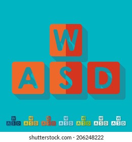 it is a flat design in modern style