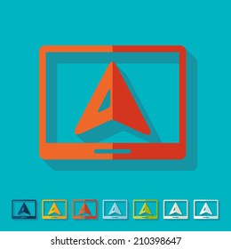 it is a flat design in modern style