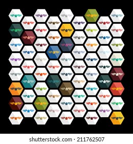 it is a flat design in modern style