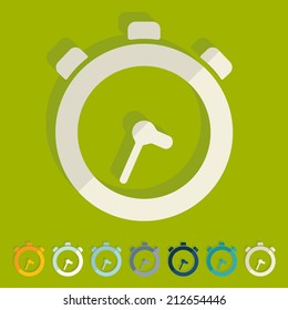 it is a flat design in modern style