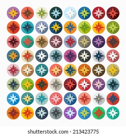 it is a flat design in modern style