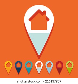it is a flat design in modern style