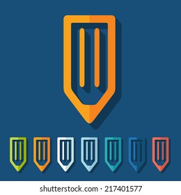 it is a flat design in modern style