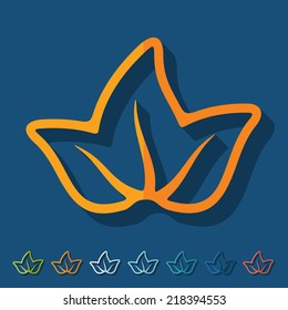 it is a flat design in modern style