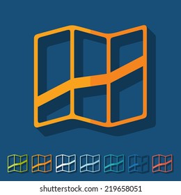it is a flat design in modern style