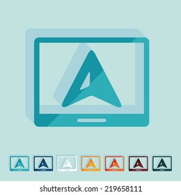 it is a flat design in modern style