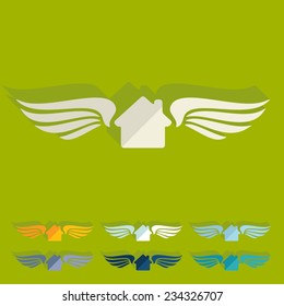 it is a flat design in modern style