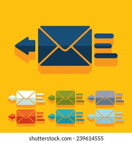 it is a flat design in modern style