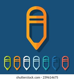 it is a flat design in modern style