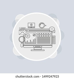 Flat design modern vector illustration concept of project management