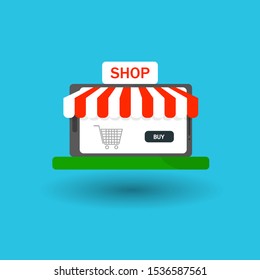 Flat design modern vector illustration concept of online shopping web store