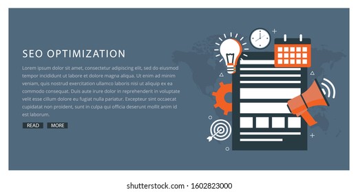 Flat design modern vector illustration concept of website online analytics search information