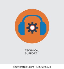 Diseño plano e iconos vectoriales modernos de la interfaz de usuario abstracta, la tecnología informática y los dispositivos móviles con efecto de sombra larga. Aislado sobre un fondo turquesa de diseño