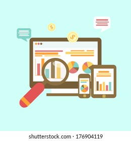 Flat design modern vector illustration icons set 