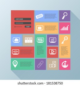 Flat design modern vector illustration of the SEO
