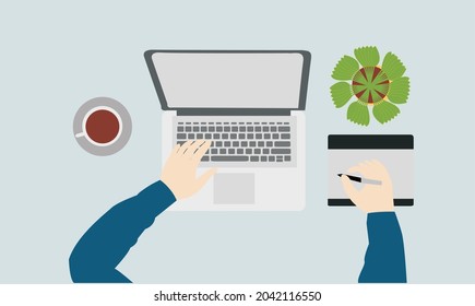 Diseño plano estilo de concepto de ilustración vectorial moderno, presentación de proyectos para pequeñas empresas, ideas de intercambio de ideas sobre estrategia financiera corporativa