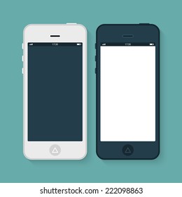 Flat design modern vector illustration of smart phone template
