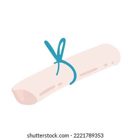 Flat design modern vector illustration of graduation diploma icon