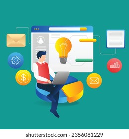 Flat design modern vector illustration concept for web and mobile app development