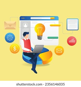 Diseño plano concepto moderno de ilustración vectorial para el desarrollo de aplicaciones web y móviles