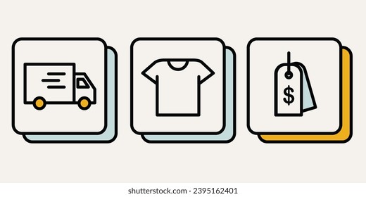 Flat design modern vector illustration concept of online shopping, e-commerce, digital marketing