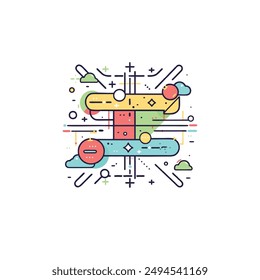 Flat design modern vector illustration concept of cloud computing technology. Pixel perfect, editable stroke