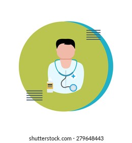 Flat design modern vector illustration concept for health care and medical help. Vector illustration