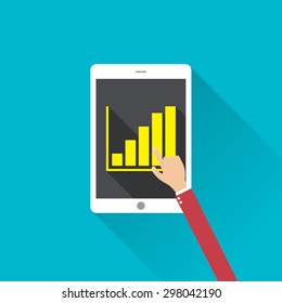 Flat design modern vector illustration infographic concept of digital marketing media concept
