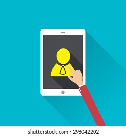 Flat design modern vector illustration infographic concept of digital marketing media concept