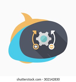 Flat design modern vector illustration icon of  setting