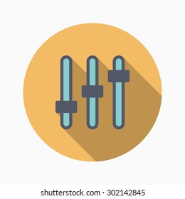 Flat design modern vector illustration icon of Control panel