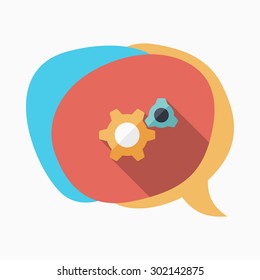 Flat design modern vector illustration icon of Gear