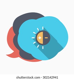 Flat design modern vector illustration icon of Control brightness