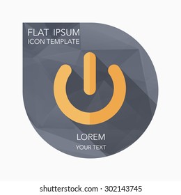 Flat design modern vector illustration icon of Power switch