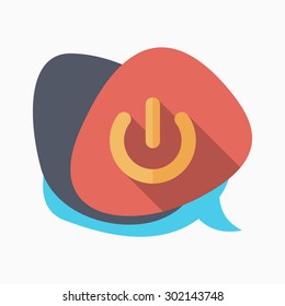 Flat design modern vector illustration icon of Power switch
