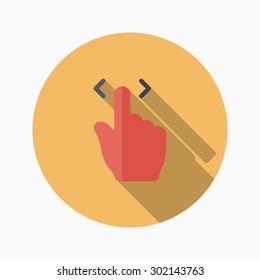 Flat design modern vector illustration icon of Hand click