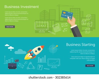 Flat design modern vector illustration  business concept  - eps10