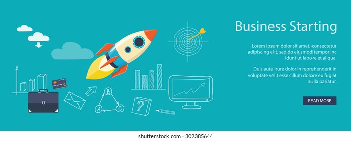 Flat design modern vector illustration  business concept  - eps10