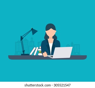 Flat design modern vector illustration icons set of online education, training courses, web library, tutorials. 
