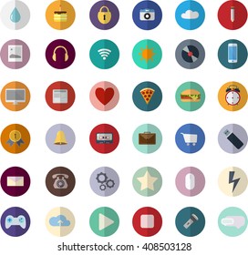 Flat design modern vector illustration icons set of SEO website 