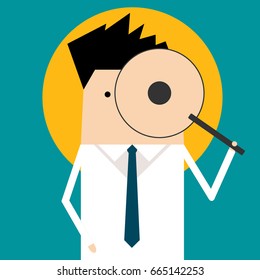 Flat design modern vector illustration of analytics search information and website optimization.