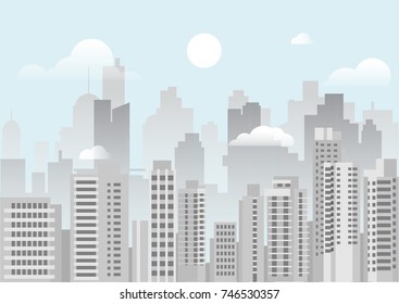 Flat design modern vector illustration icons set of urban landscape and city life. Building icon