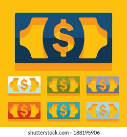 Flat design: money